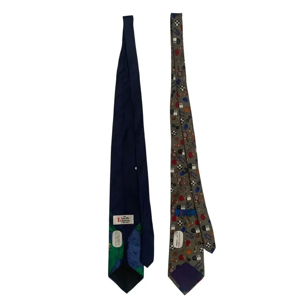 Save the Children Tie Lot Of 2 A World Of Sports children Born Around The World